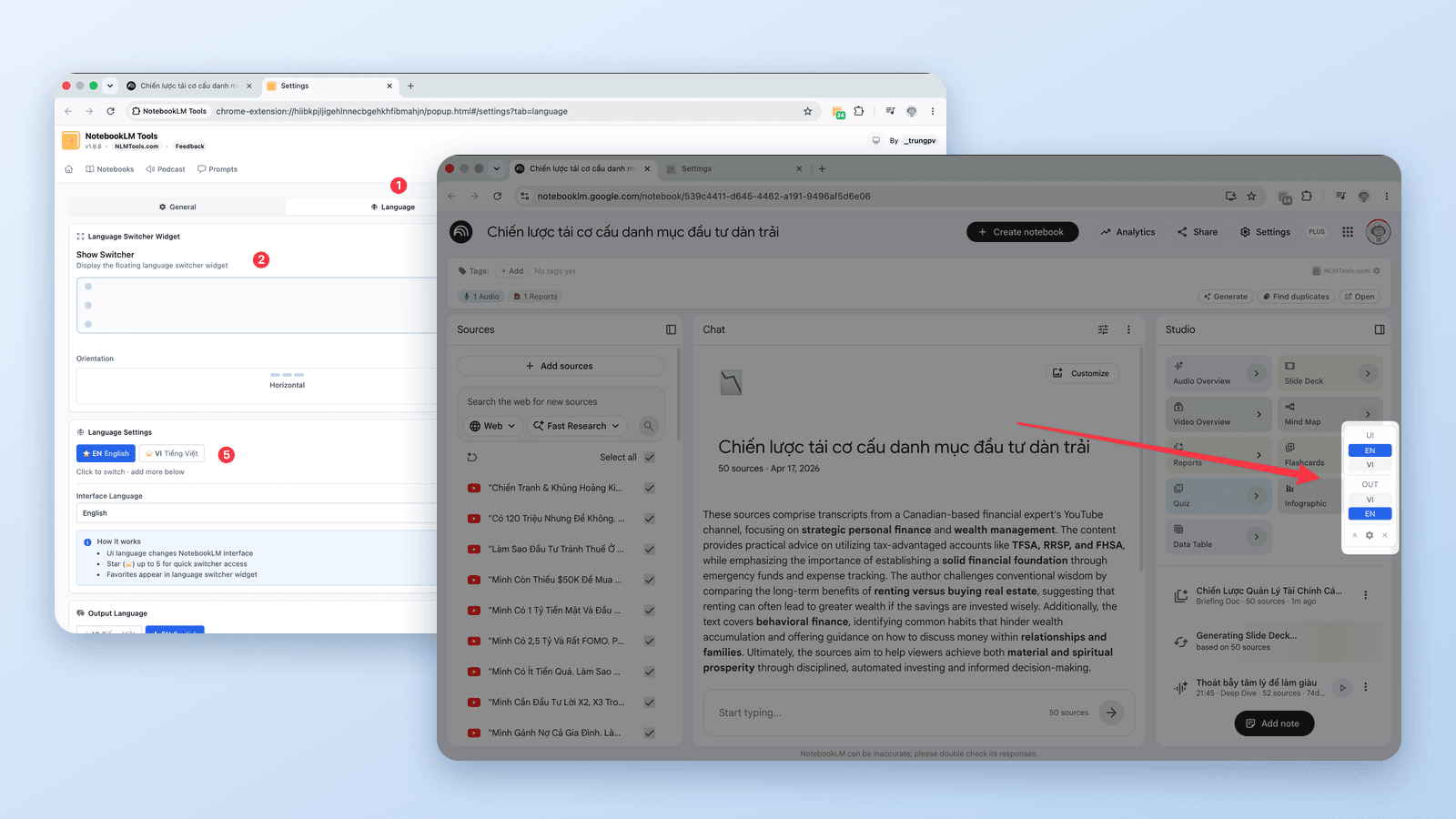 How to Change NotebookLM's Output Language (80 Languages, One Click)