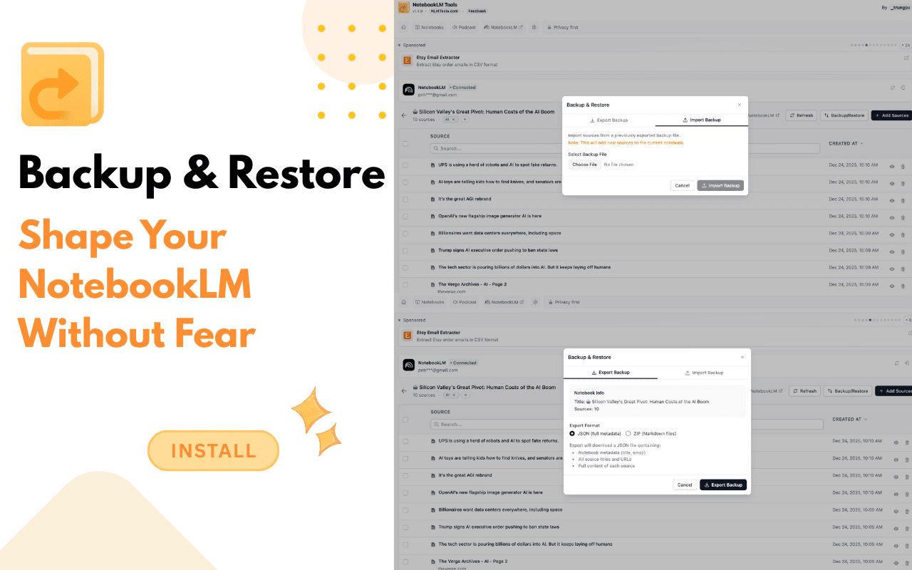 NotebookLM Tipps #6: Quellen sicher sichern und wiederherstellen